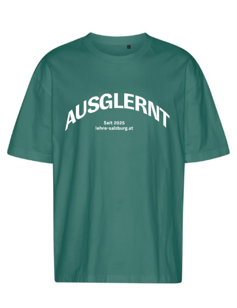 T-Shirt "AUSGLERNT" petrol